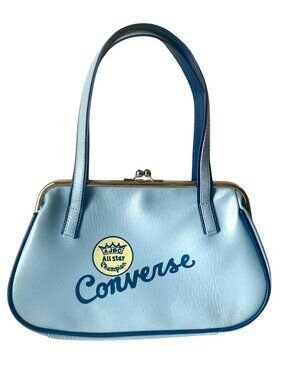 Vintage 90s Y2K Converse All-Star Champion Blue Top Handle Handbag Purse